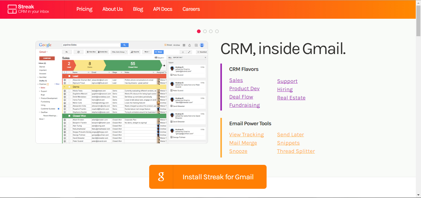 streak - startup tools list